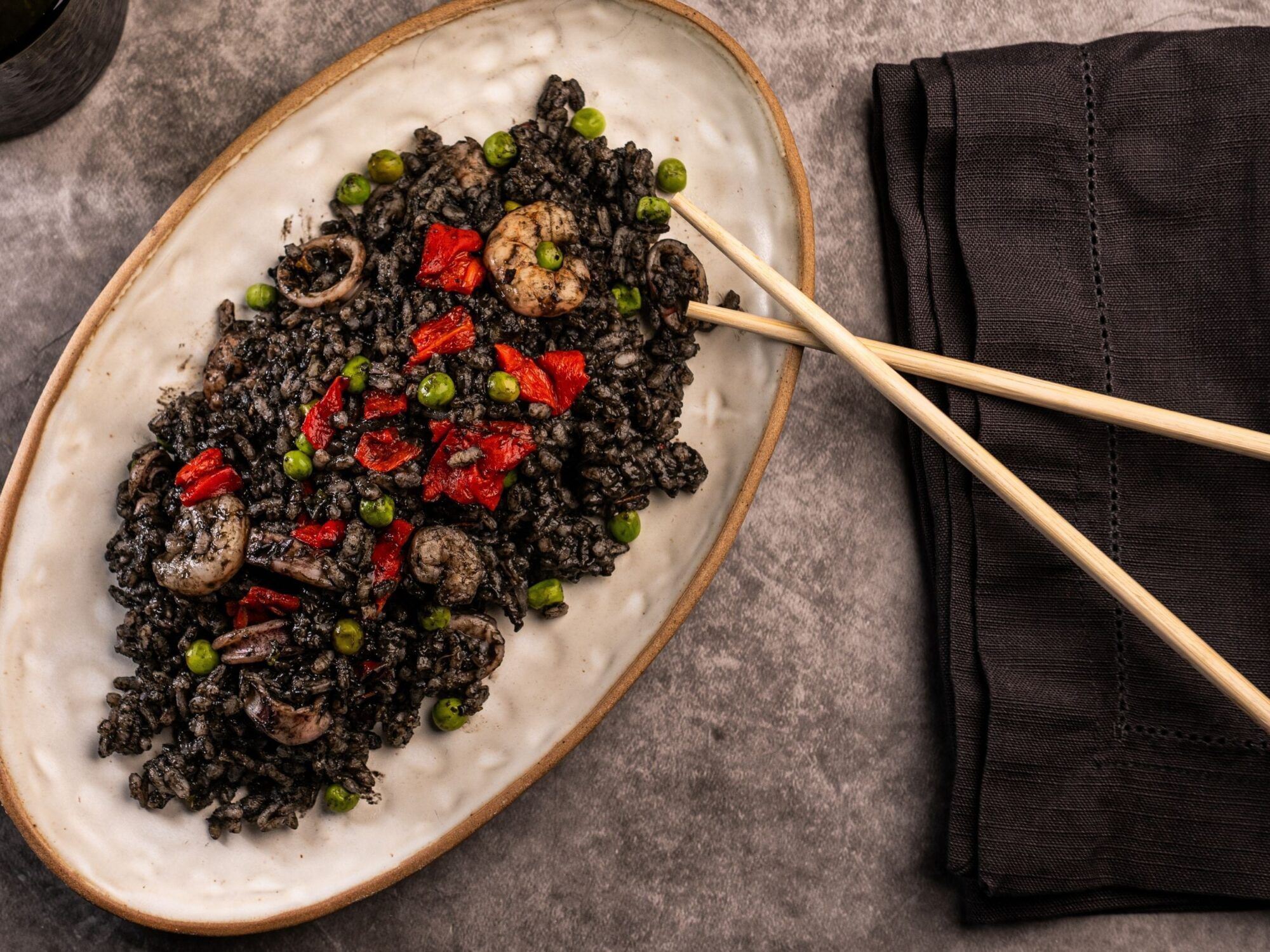 paella de pescado y marisco