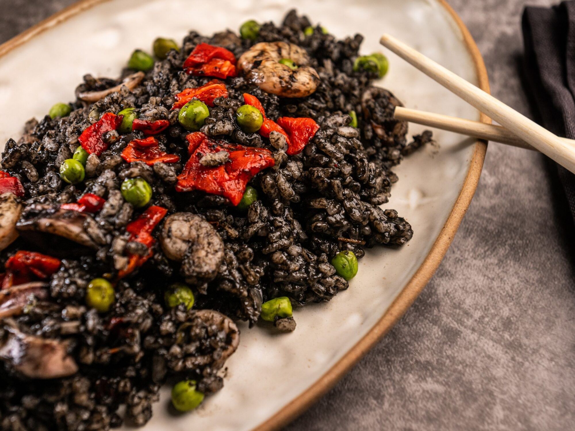 paella de pescado y marisco